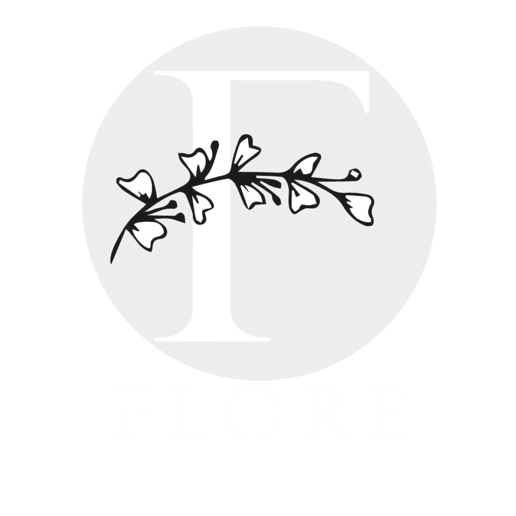 A logo representing an F with a flower passing through